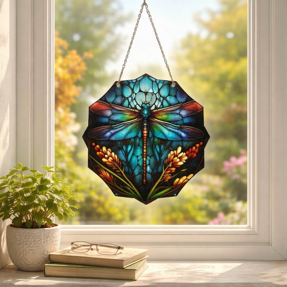 Colorful Dragonfly Suncatcher NEW